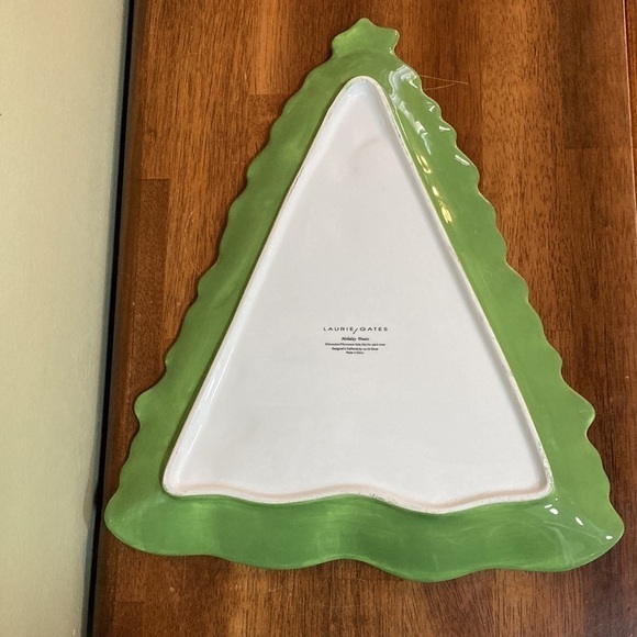 Laurie Gates HOLIDAY TREATS CERAMIC GINGERBREAD CHRISTMAS TREE SERVING PLATTER - Picture 8 of 11